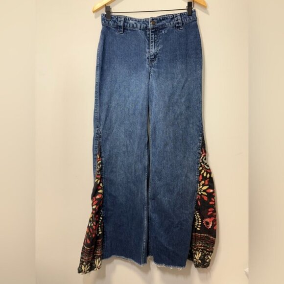 Free People Sahara Extreme Wide Leg Jeans Size 27 We The Free - Picture 4 of 13